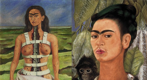 Da sinistra: Frida Kahlo, Autoritratto con scimmia - Columnarota