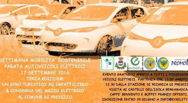 A Presezzo (Bg) III Parata mezzi elettrici e XI Festa della Sostenibilità