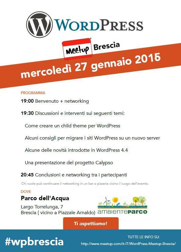 Locandina WordPress Meetup