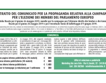 Estratto del comunicato per la propaganda elettorale