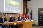 Dida foto: La fase di apertura dei lavori > Da sinistra: Giovanni Malanchini, Matteo Rossi, Sebastian Nicoli e Cesare Bonacina