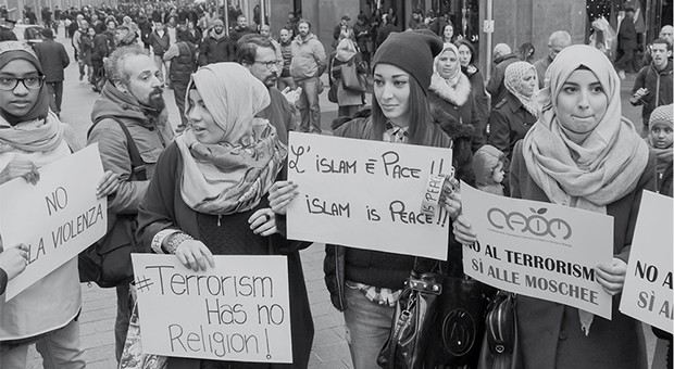 notinmyname manifestazioni contro il terrorismo